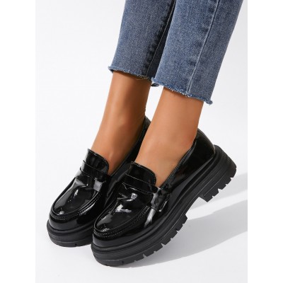 Minimalist Slip-On Flatform Penny Loafers