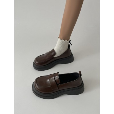 Minimalist Flatform Penny Loafers