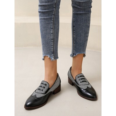 Colorblock Striped Loafers