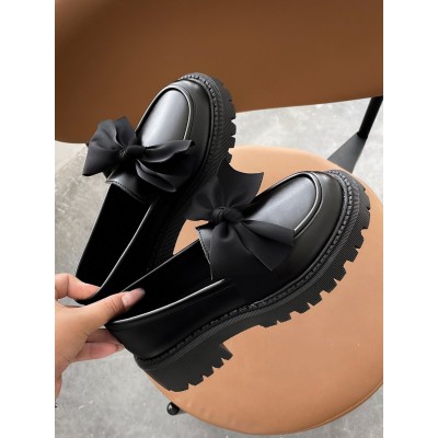 Bow Decor Flatform Loafers
