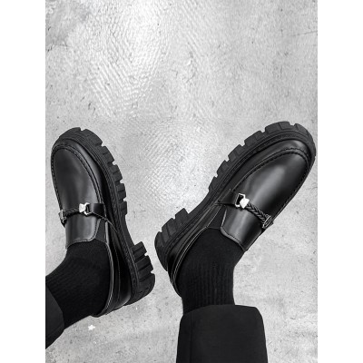 Men Braided Detail Horsebit Decor Loafers